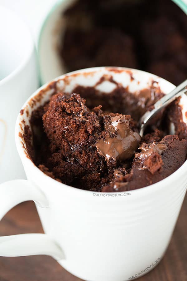 The Moistest Chocolate Mug Cake - For One or Two - No Egg!