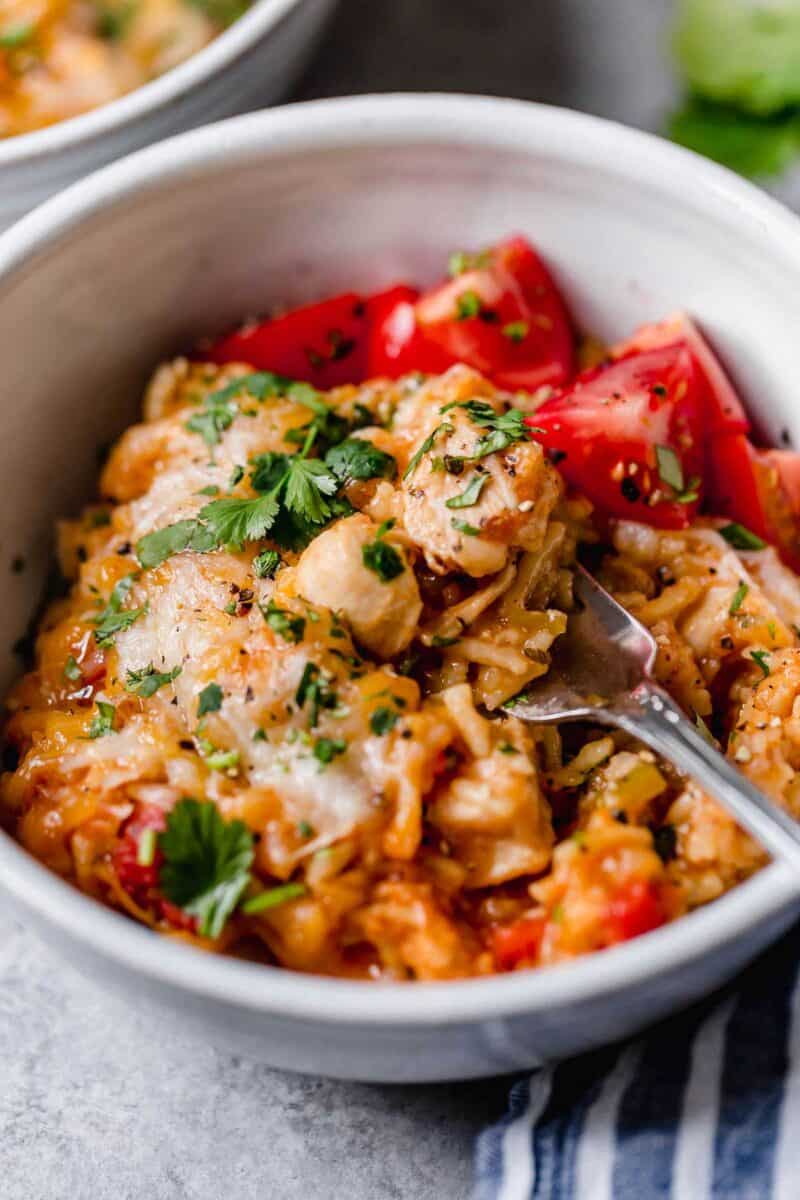 Bold flavors of Tex-Mex cuisine combined in this classic chicken and rice casserole make for an easy choice for weeknight dinner!