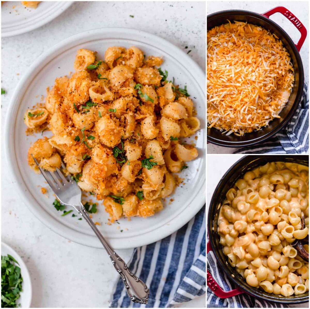 This mac and cheese recipe has a bit of a kick to it and it's the perfect weeknight comfort meal when you are craving pasta and cheese!