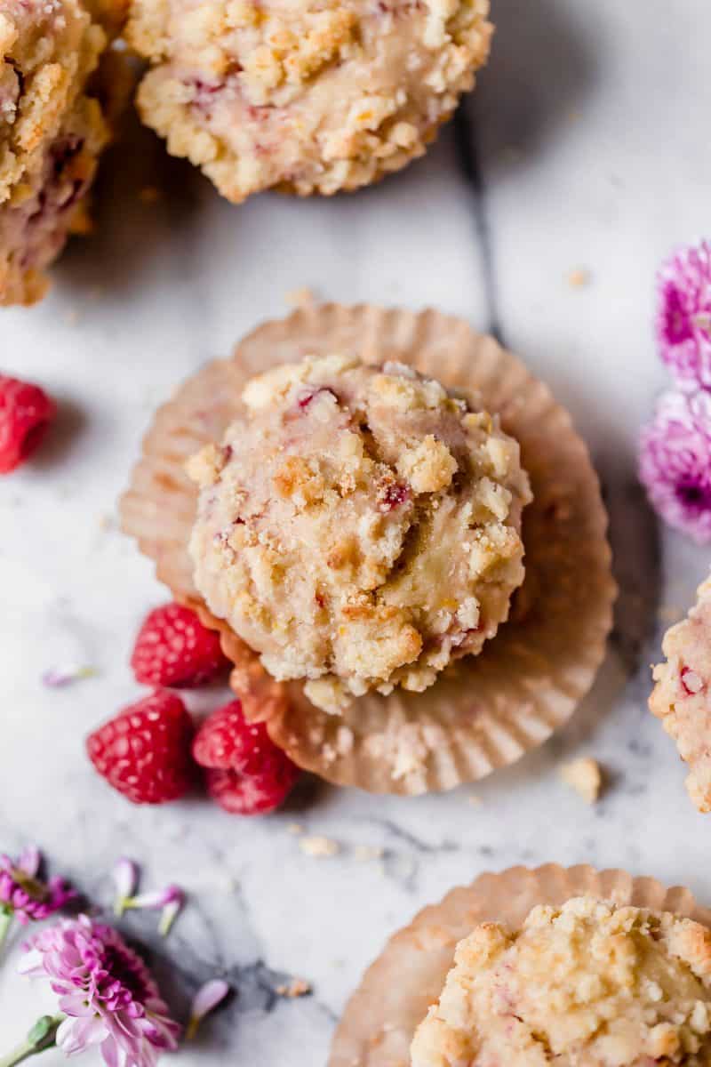 Raspberry Lemon Streusel Muffins that make your kitchen smell like a warm, sunny day. These are the perfect breakfast treat!