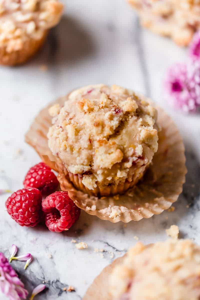 Raspberry Lemon Streusel Muffins that make your kitchen smell like a warm, sunny day. These are the perfect breakfast treat!