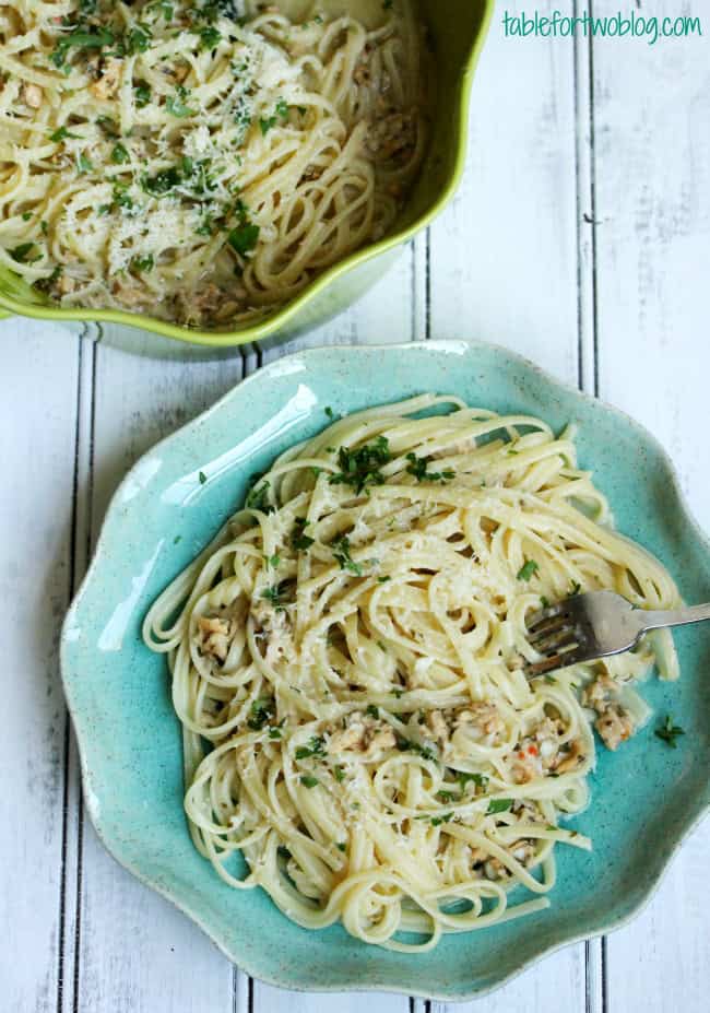 Linguine and clam sauce is so flavorful and takes no time to put together!