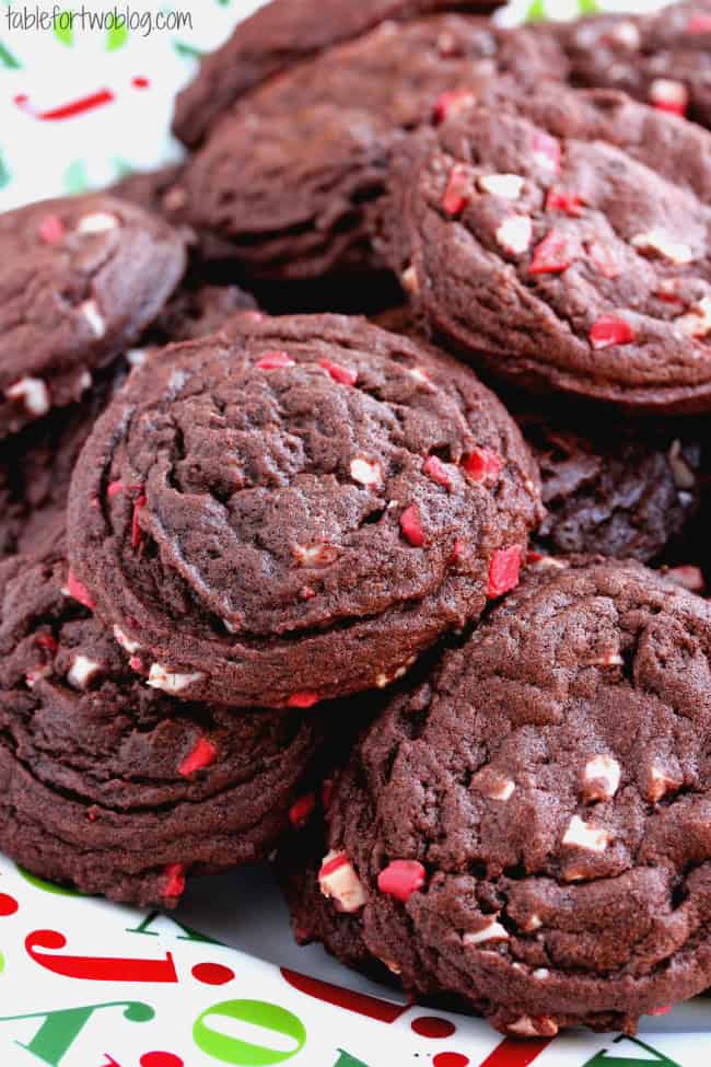 Chocolate peppermint chip cookies to get you in the mood for the Holiday baking season!