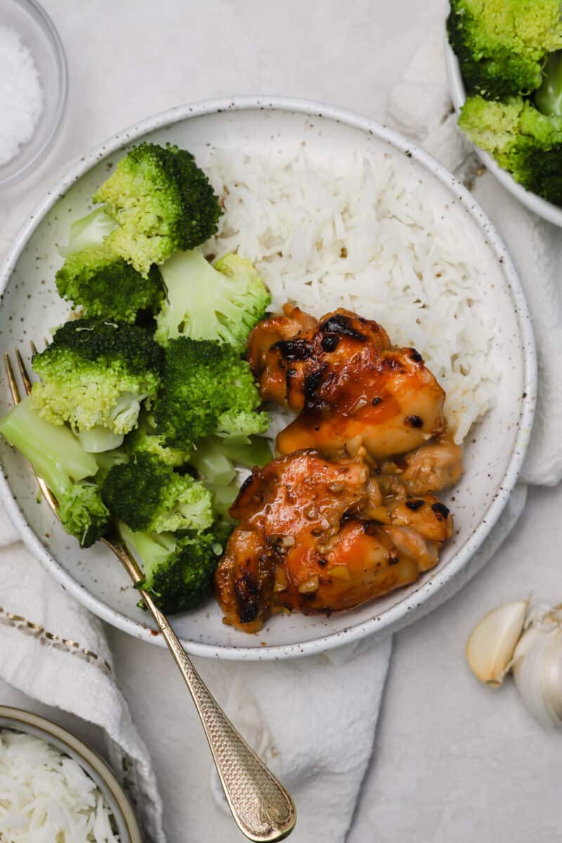 This honey soy chicken is easy to put together and has a great Asian flavor profile for those nights you feel like giving a little pizazz to your dinner!