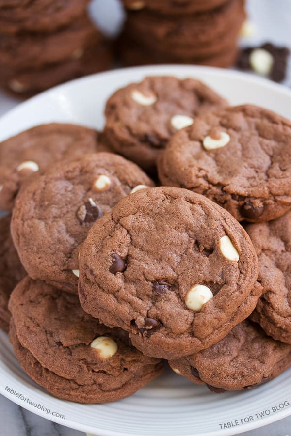 Triple Chocolate Cookies from www.tablefortwoblog.com