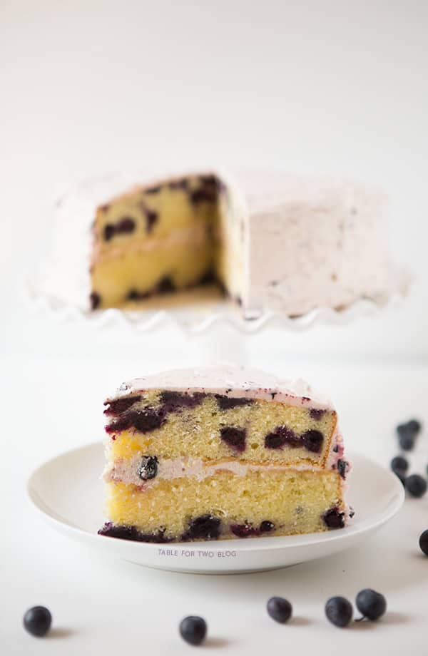 Blueberry Lavender Cake | tablefortwoblog.com