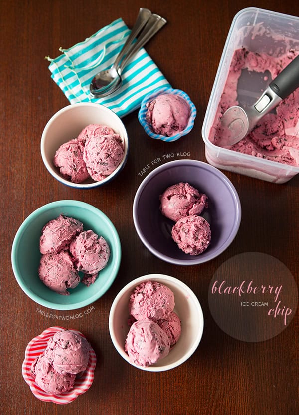 Blackberry Chip Ice Cream | tablefortwoblog.com