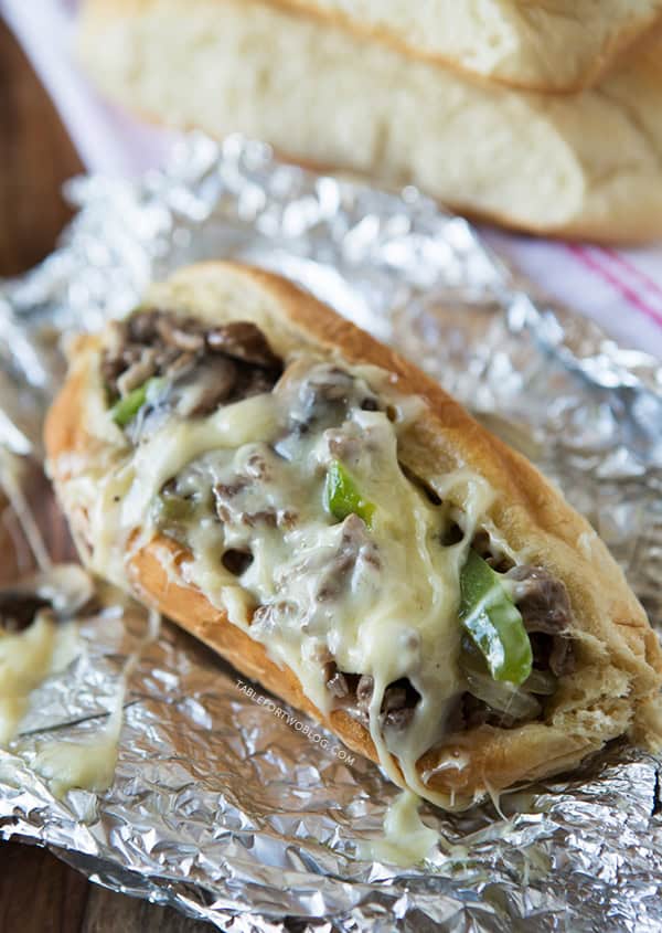 Cheesesteak Sandwiches | tablefortwoblog.com