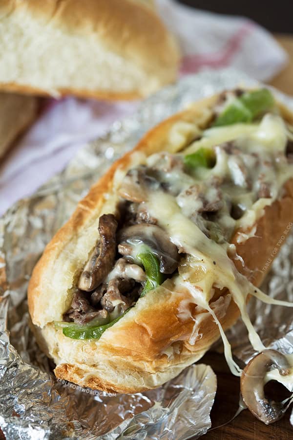 Cheesesteak Sandwiches | tablefortwoblog.com