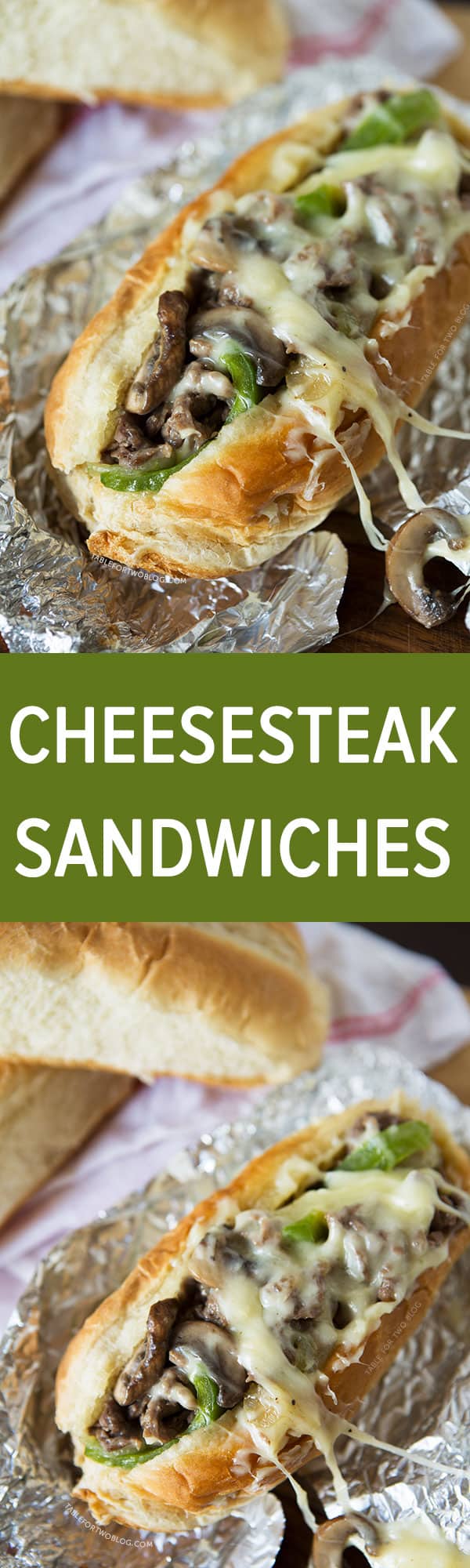 Cheesesteak Sandwiches | tablefortwoblog.com