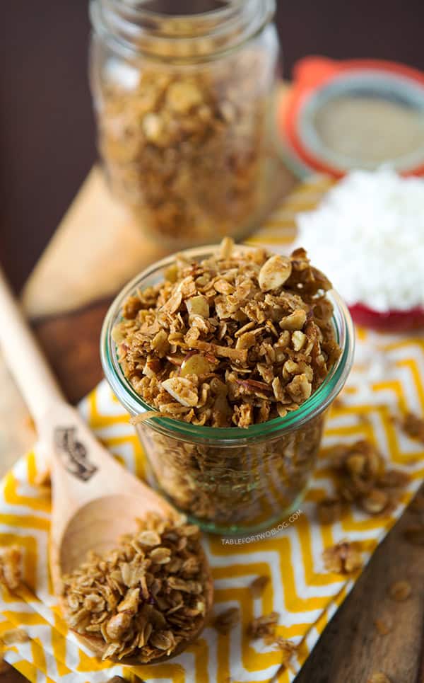 Coconut Vanilla Granola | tablefortwoblog.com