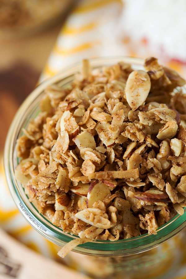 Coconut Vanilla Granola | tablefortwoblog.com