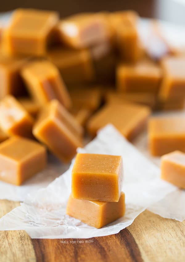 Apple Cider Caramels | tablefortwoblog.com