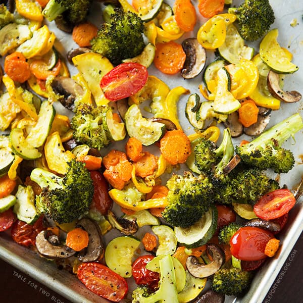 Roasted Vegetables | tablefortwoblog.com