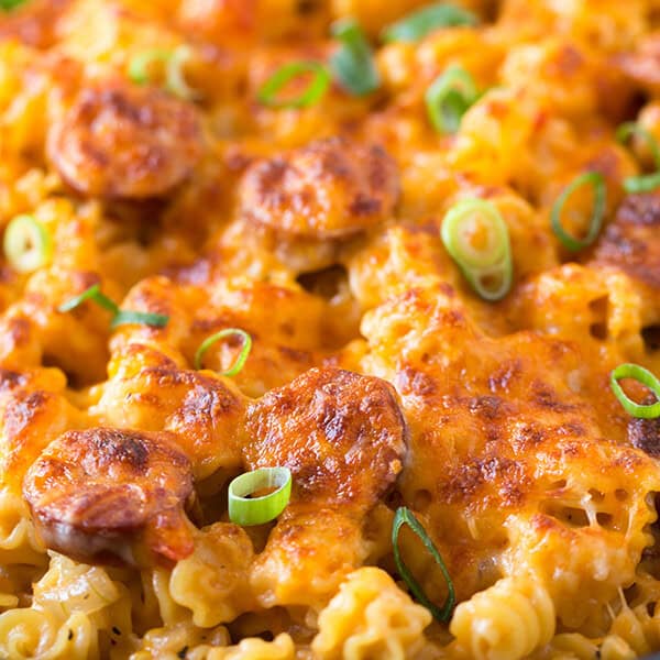 Spicy Sausage Pasta | tablefortwoblog.com