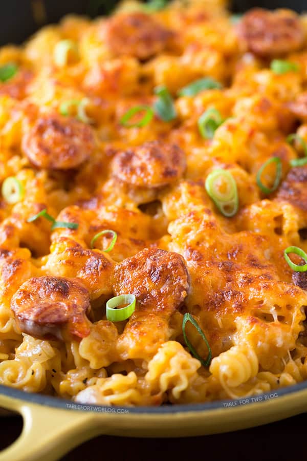 Spicy Sausage Pasta | tablefortwoblog.com Spicy Sausage Pasta | tablefortwoblog.com