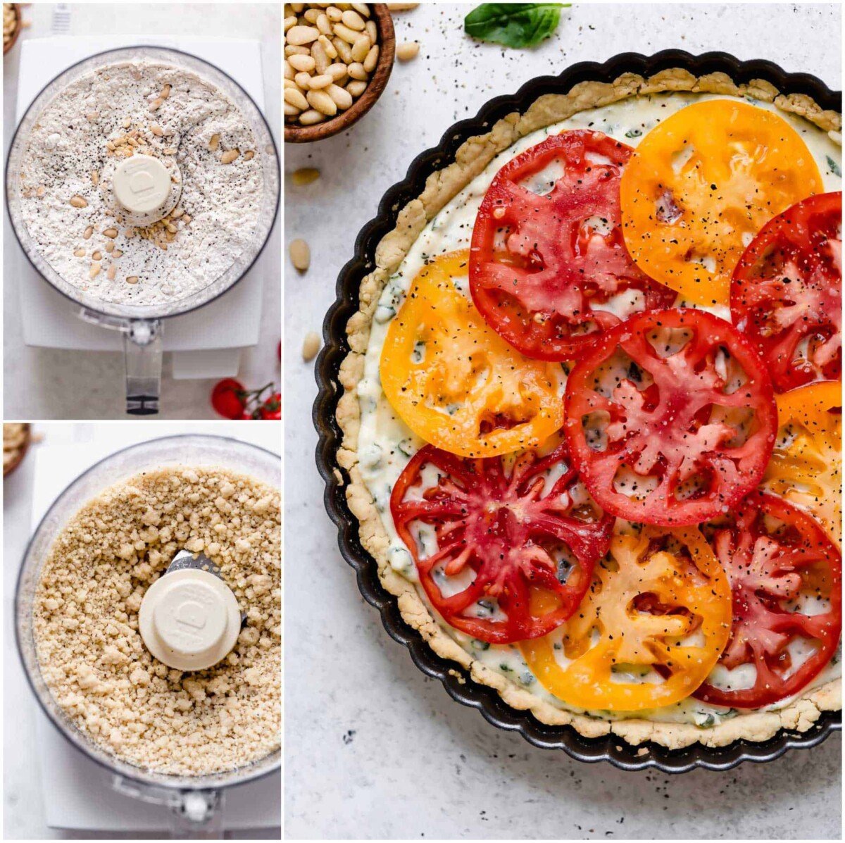 This gorgeous tomato ricotta tart uses up all your summer's freshest tomatoes! Just another way to eat up all of summer!