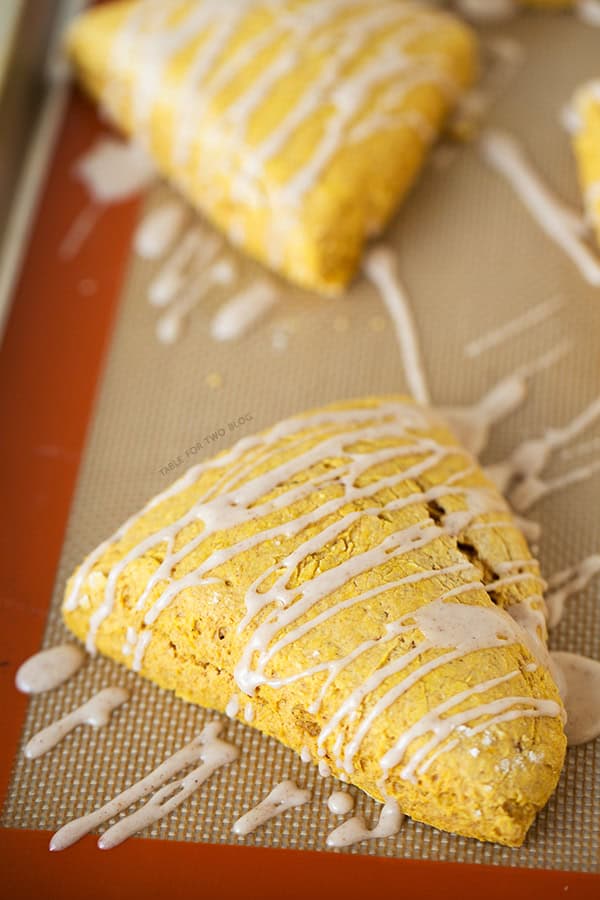 Starbucks Copycat Pumpkin Scones | tablefortwoblog.com