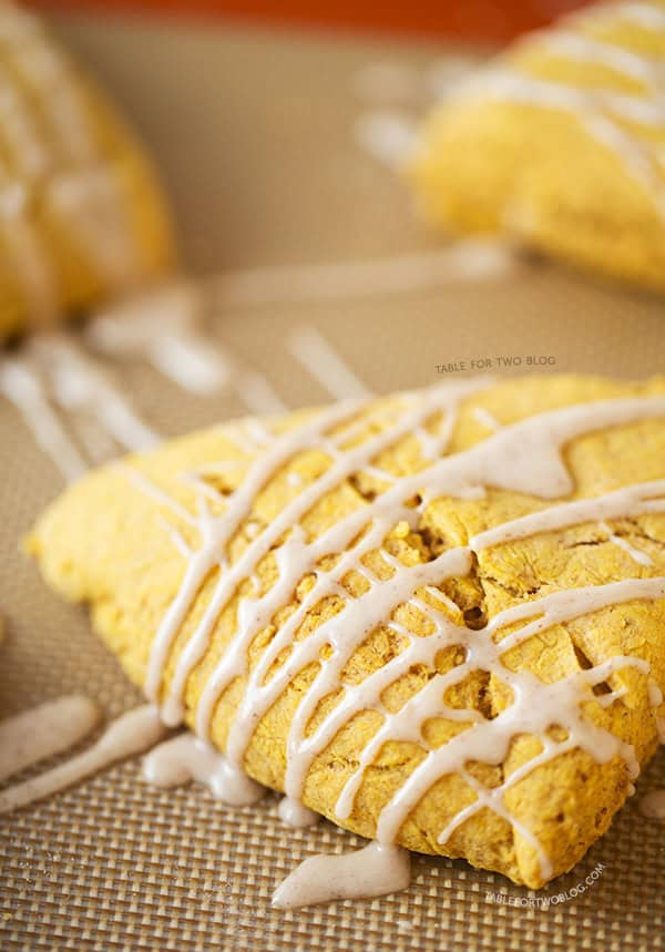 Starbucks Copycat Pumpkin Scones | tablefortwoblog.com