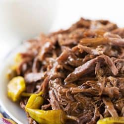 This Mississippi Roast involves a slow cooker, five simple ingredients, zero effort, 100% dinner & leftover satisfaction!