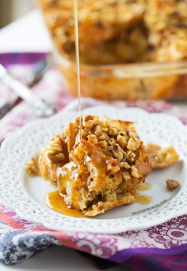 Overnight eggnog French toast bake is a breakfast crowd-pleaser! It's perfect for Christmas morning!