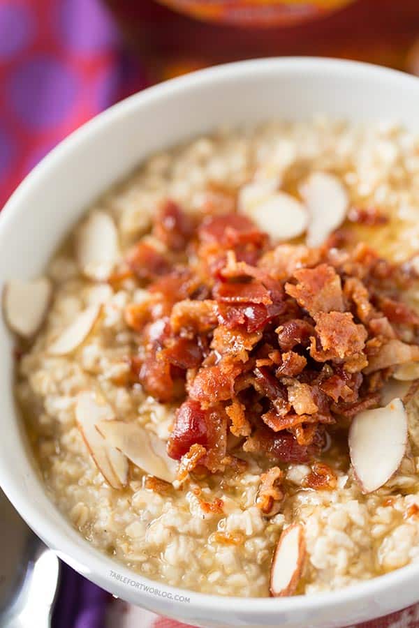 A salty sweet combination for your daily breakfast oatmeal!