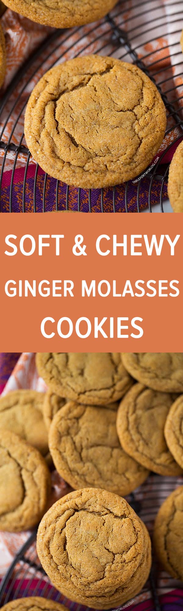 These soft and chewy ginger molasses cookies are guaranteed going to be the softest and chewiest cookies you'll ever make!