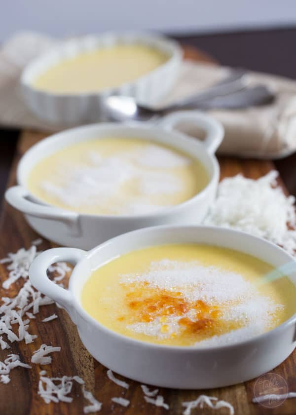 Coconut Crème Brûlée is so easy to make and tastes like paradise!