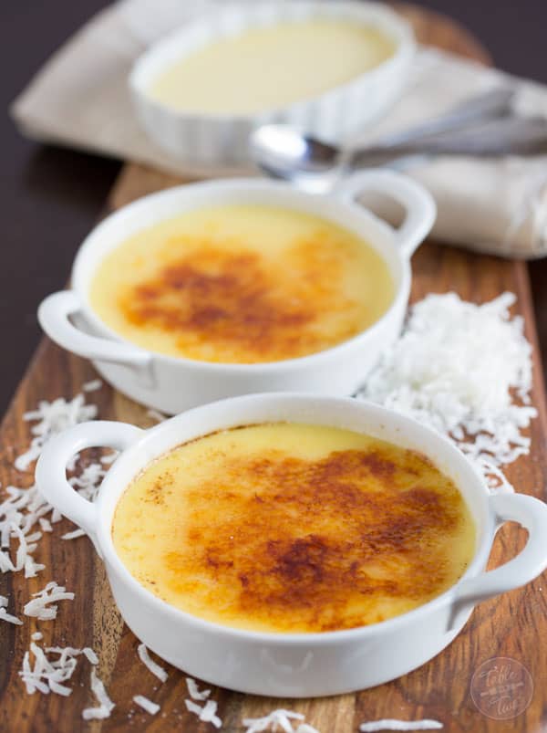 Coconut Crème Brûlée is so easy to make and tastes like paradise!