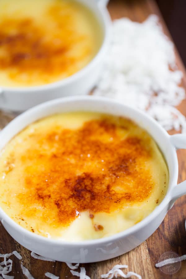 Coconut Crème Brûlée is so easy to make and tastes like paradise!