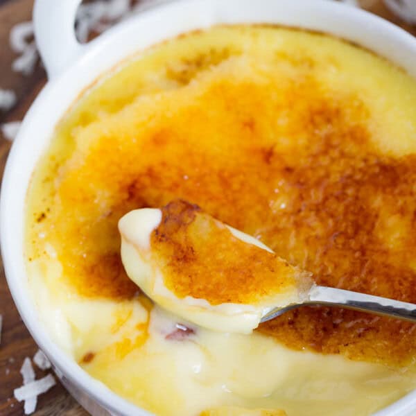 Coconut Crème Brûlée is so easy to make and tastes like paradise!