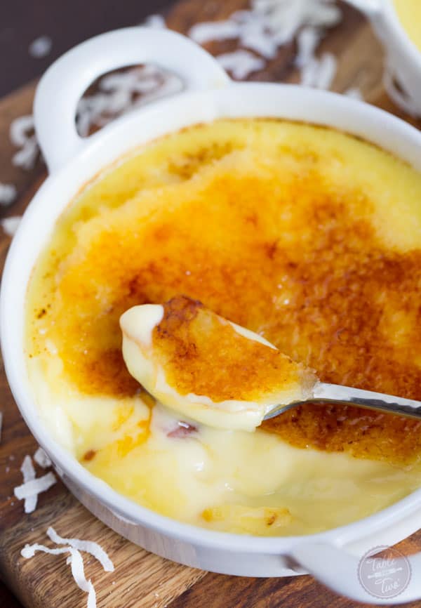 Coconut Crème Brûlée is so easy to make and tastes like paradise!