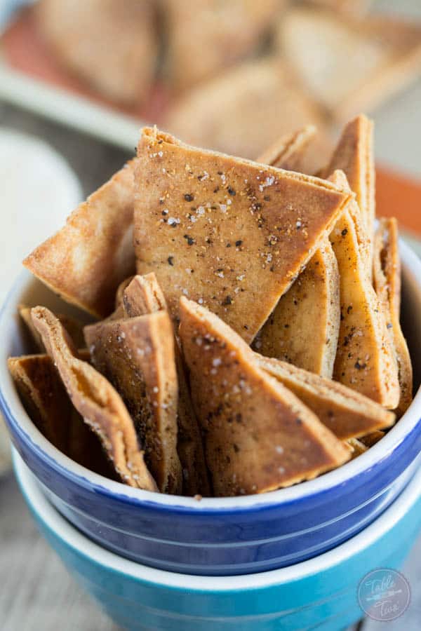 Homemade seasoned pita chips are so easy to make and perfect to pair with your favorite dip and game on TV!