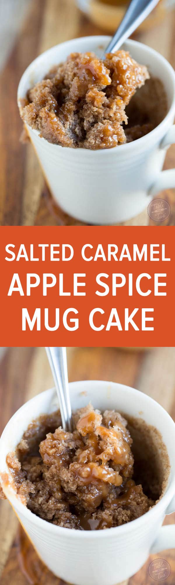 Celebrate apple season with this salted caramel apple spice mug cake! Less than 5 minutes gets you a single serving cake to satisfy that sweet tooth!