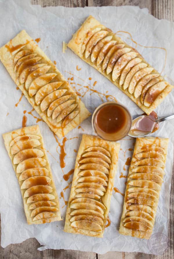 These salted caramel apple tarts look elegant and tedious to make but they're just the opposite of hard!