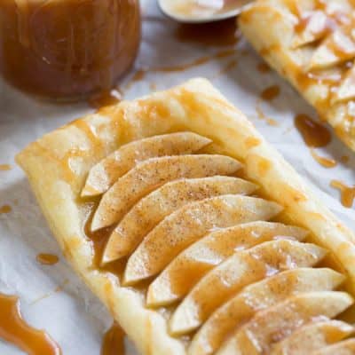 These salted caramel apple tarts look elegant and tedious to make but they're just the opposite of hard!
