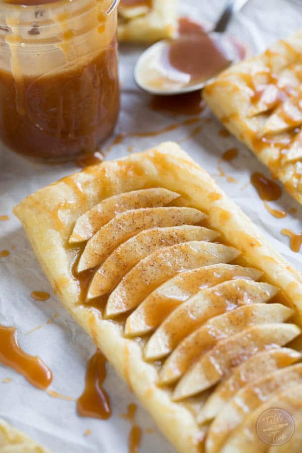 These salted caramel apple tarts look elegant and tedious to make but they're just the opposite of hard!