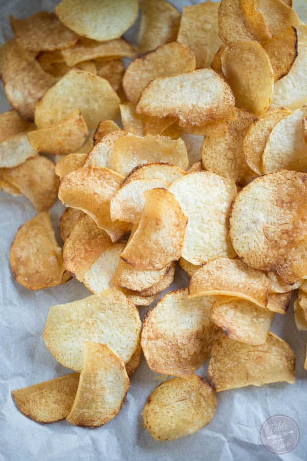 Taro chips are so easy to make at home yourself and you get a lot more than those bags at the grocery store!