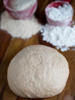 This homemade pizza dough blend combines the best of both worlds! White & whole wheat flours will make this pizza dough blend a staple in your house!