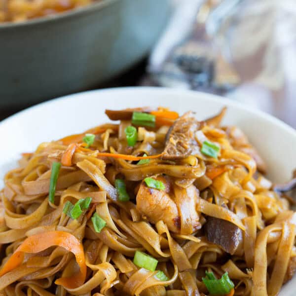 Thai chicken curry noodles is a fun Asian dish that is easy to put together and full of flavor!