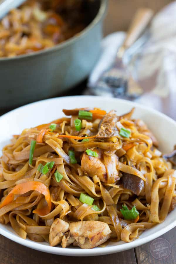 Thai chicken curry noodles is a fun Asian dish that is easy to put together and full of flavor!