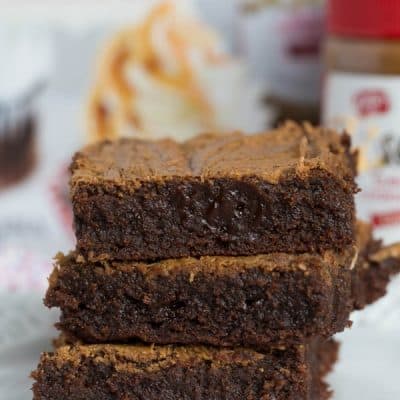 These fudgy Biscoff swirl brownies are the moistest and chewiest brownies ever! The Biscoff swirl on top gives this brownie that irresistible touch!