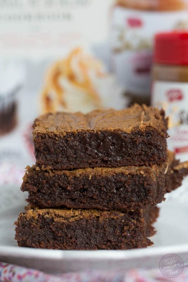 These fudgy Biscoff swirl brownies are the moistest and chewiest brownies ever! The Biscoff swirl on top gives this brownie that irresistible touch!