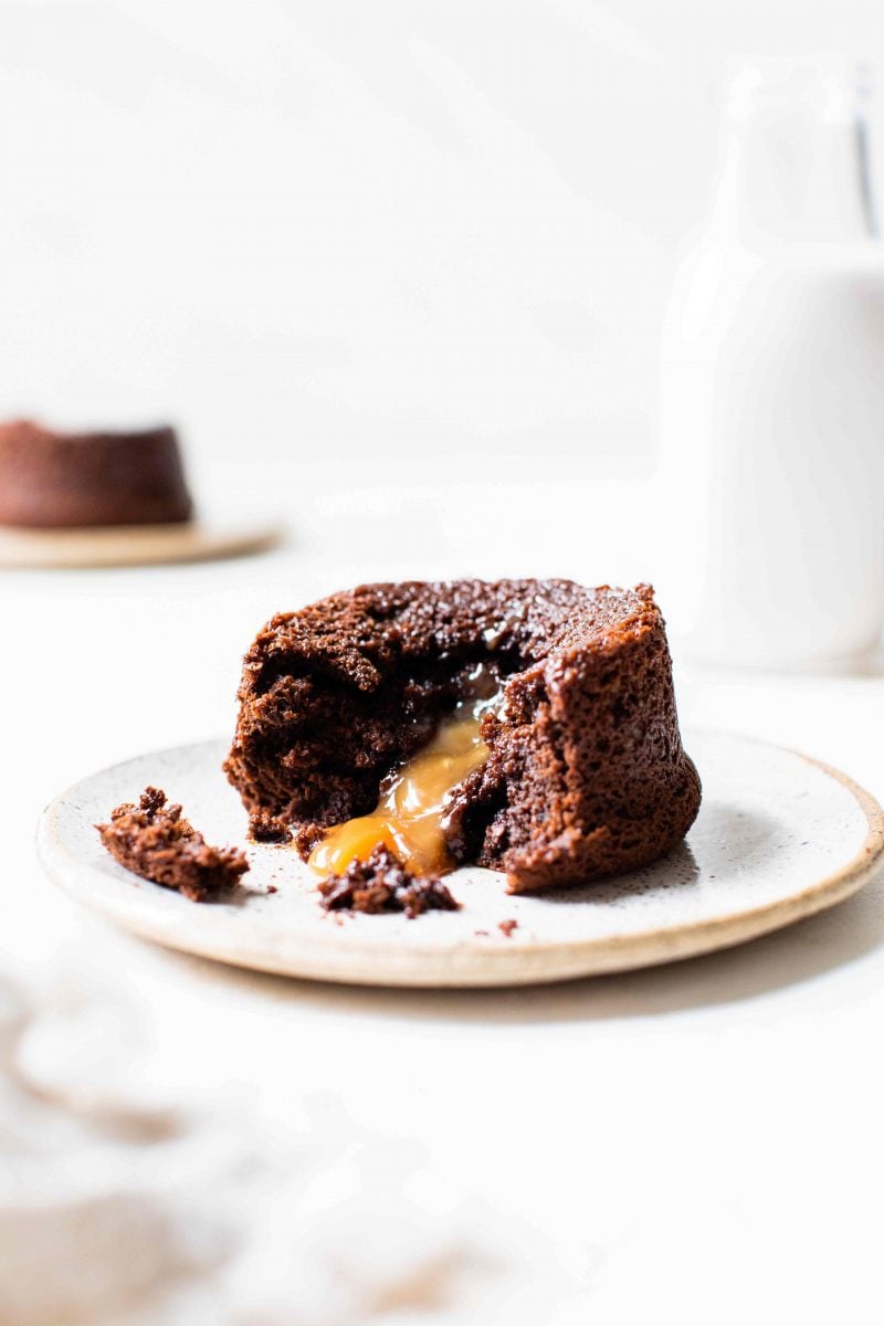 A decadent and rich molten lava cake for two! You'll love breaking into this!