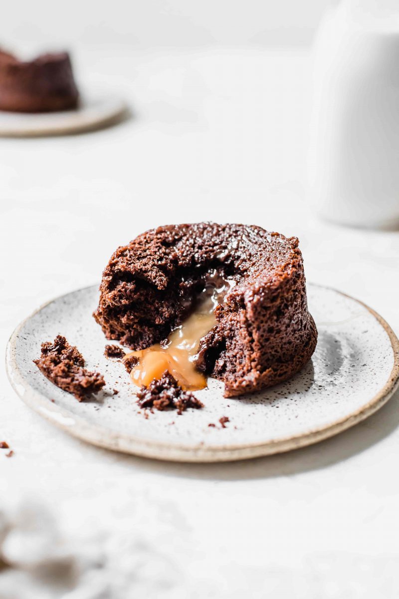 A decadent and rich molten lava cake for two! You'll love breaking into this!