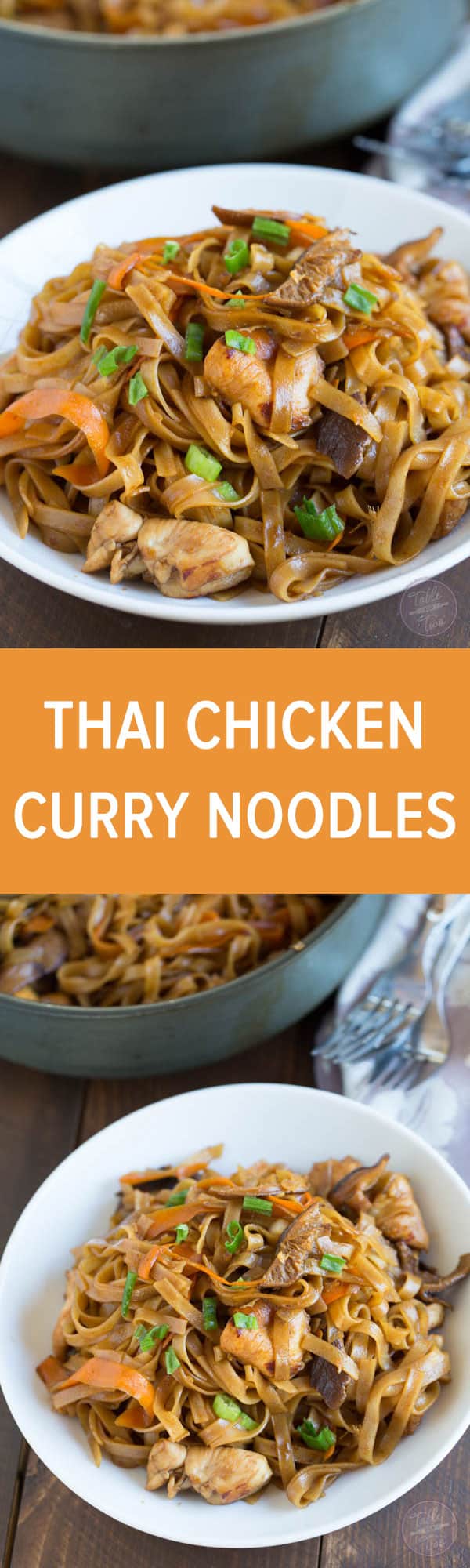 Thai chicken curry noodles is a fun Asian dish that is easy to put together and full of flavor!