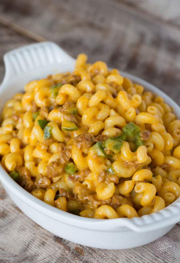 Chorizo mac and cheese is a fun spin on the classic mac and cheese. The spiciness of the chorizo mixed in with the creamy cheese is pasta perfection!