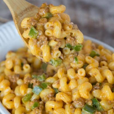 Chorizo mac and cheese is a fun spin on the classic mac and cheese. The spiciness of the chorizo mixed in with the creamy cheese is pasta perfection!