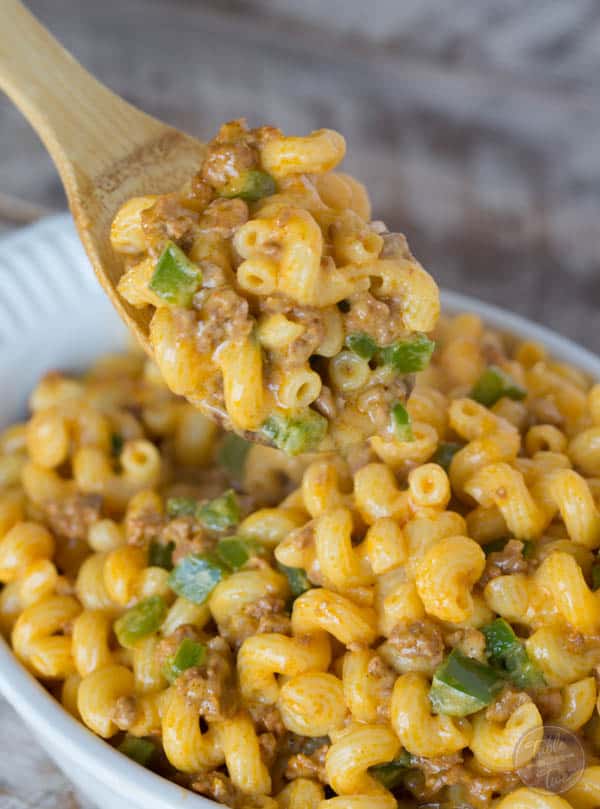 Chorizo mac and cheese is a fun spin on the classic mac and cheese. The spiciness of the chorizo mixed in with the creamy cheese is pasta perfection!
