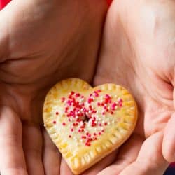Fill your day with some love from these mini heart-shaped hand pies! You can't help but smile when you look at them!